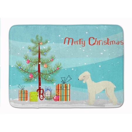 Carolines Treasures Bedlington Terrier Christmas Tree Machine Washable Memory Foam Mat CK3520RUG